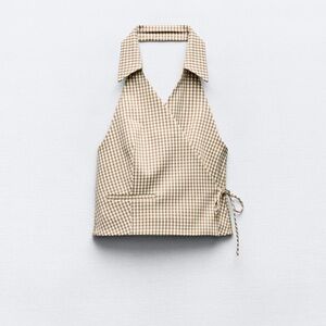 Halter gingham top